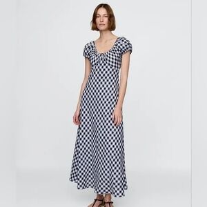 NWT gap x doen 100% linen gingham dress